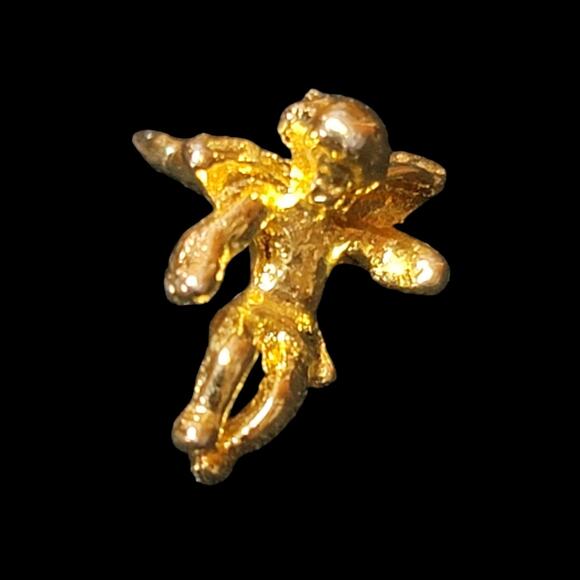 Cherub Tie Tack Gold-tone 1/2" Angel Church‎ Religious Formal Office Career Gift - Picture 1 of 7
